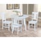 International Concepts 42 in. Solid Wood Round Dual Drop Leaf Dining Table with 4 Chairs in White K08-42DL-C10-4 - alternate 2